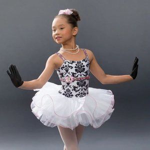 Revolution Dancewear Girl Large Ballerina Costume Tutu Gloves Necklace Hairpiece